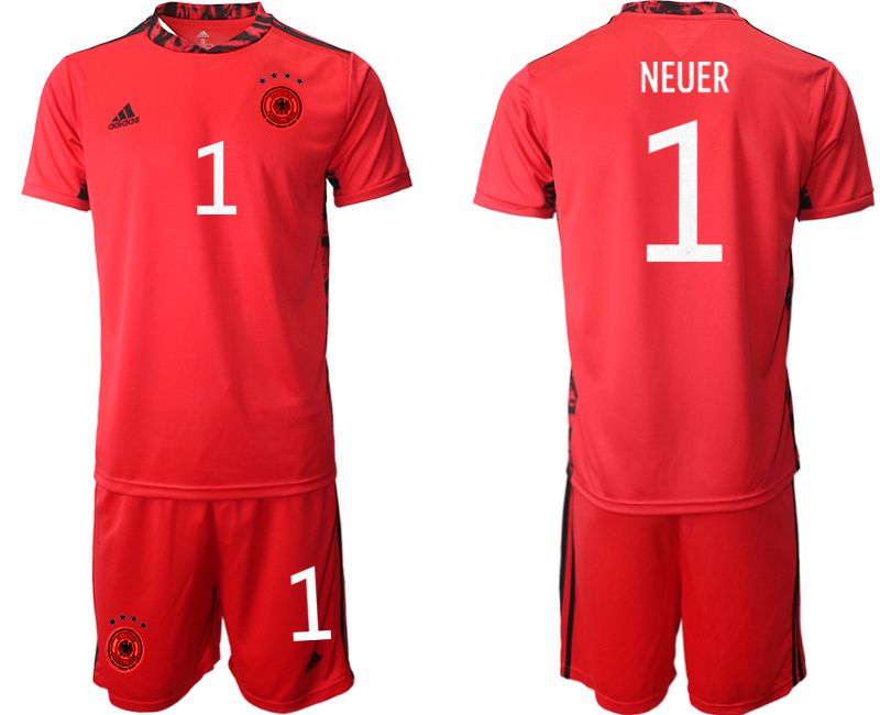 Men 2021 World Cup National Germany red goalkeeper #1 Soccer Jerseys->germany jersey->Soccer Country Jersey